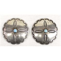 Vintage Navajo Sterling Turquoise Buttons