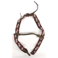 Antique Native American Beaded Leather Headstall