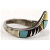 Image 3 : Beautiful Zuni Sterling Inlay Ring, Size 6.5