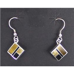 Navajo Sterling Inlay Earrings by Peterson Chee