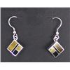 Image 1 : Navajo Sterling Inlay Earrings by Peterson Chee
