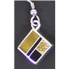 Image 2 : Navajo Sterling Inlay Earrings by Peterson Chee