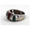 Image 2 : Sterling Inlay Ring, Size 7.5