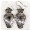 Image 1 : Native American Navajo Sterling Onyx Earrings