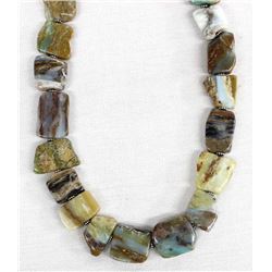 Sterling Opalized Petrified Wood Necklace
