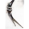 Image 1 : Zuni Sterling Inlay Apache Crown Dancer Bolo Tie