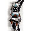 Image 2 : Zuni Sterling Inlay Apache Crown Dancer Bolo Tie