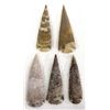 Image 1 : 5 Contemporary Stone Spearpoints