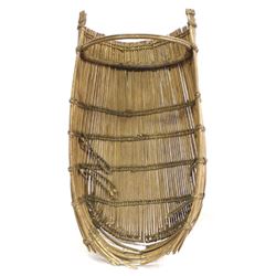 Antique Native American Basketry Cradle Board