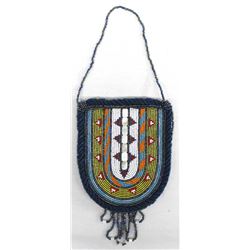 Hand Beaded Suede Leather Purse by Kills Thunder
