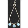 Image 2 : Native American Zuni Sterling Turquoise Earrings
