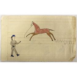 Native American Child's Ledger Art