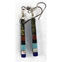 Native American Santo Domingo Overlay Earrings