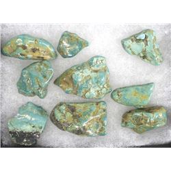 9 New Mexico Tyrone Mine Turquoise Nuggets
