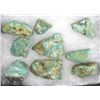 Image 1 : 9 New Mexico Tyrone Mine Turquoise Nuggets