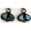 Image 2 : Native American Zuni Sterling Turqoise Earrings
