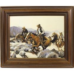 Original Western Cowboy Painting