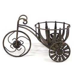 Vintage Cast Iron 3-Wheeled Bicycle Planter