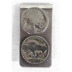 Native American Navajo Buffalo Nickel Money Clip