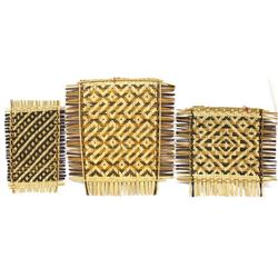 3 Native American Cherokee Woven Mats by Bradley