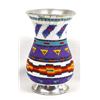 Image 1 : Hand Beaded Pewter Vase by Kathy Kills Thunder