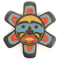 Northwest Coast Carved Sun Plaque