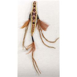 Plains Indian Beaded Umbilical Cord Lizard Fetish