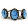 Image 1 : Navajo Old Pawn Sterling Turquoise Cuff Bracelet