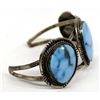 Image 2 : Navajo Old Pawn Sterling Turquoise Cuff Bracelet