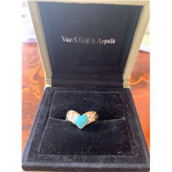 Van Cleef and Arpels Turquoise and Diamond Ring