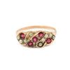 Image 1 : Victorian Gold, Pearl & Ruby Ring (Size 6)