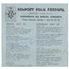 Image 2 : Bob Dylan Original 1964 Newport Folk Festival Concert Handbill,  * SIGNED by JOAN BAEZ