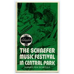 1974 Concert Handbill Schaefer Music Festival NYC
