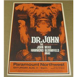 Dr. John / Mike Bloomfield Original 1973 Cardboard Boxing Style Concert Poster