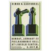 Image 1 : PAUL SIMON & GARFUNKEL Original 1967 Concert Handbill Flyer SIGNED by artist MILTON GLASER