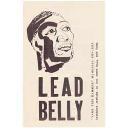 1950 WOODY GUTHRIE, PETE SEEGER, W.C.HANDY Concert Handbill