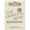 Image 1 : GRATEFUL DEAD Authentic RADIO CITY MUSIC HALL UNUSED Backstage Pass , 10-23-1980