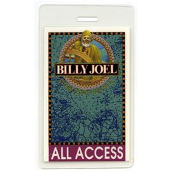 BILLY JOEL Authentic 1990 Storm Front Tour Concert Backstage Pass Laminate
