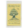 Image 1 : ALLMAN BROTHERS 1994 Beacon Concert Backstage Pass Laminate