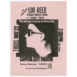 LOU REED String Driven Thing / CHEAP TRICK Original 1975 Concert Handbill