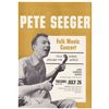 Image 1 : PETE SEEGER Original 1960 Vermont Concert Handbill