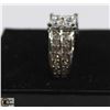 Image 2 : STERLING SILVER CZ LADIES RING - SIZE 6