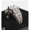 Image 3 : STERLING SILVER CZ LADIES RING - SIZE 6