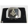 Image 1 : SILVER MASONIC SYMBOL RING SIZE 11