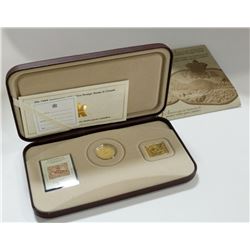 SILVER AND GOLD PLATED CANADA 3 CENTS COIN AND