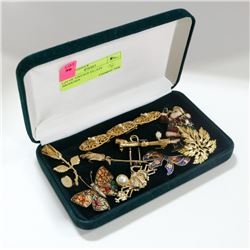 LOT OF VINTAGE ESTATE BROOCHES