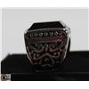 Image 2 : BLACK STONE MENS RING - SIZE 8.5