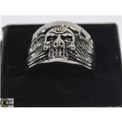 HARLEY DAVIDSON SKULL HEAD RING, SIZE 10