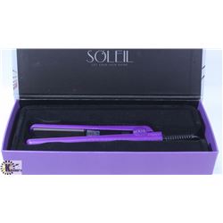 SOLEIL MINI PURPLE FLAT IRON W/ CERAMIC PLATES