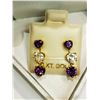 Image 1 : 10KT. GOLD AMETHYST  EARRINGS
